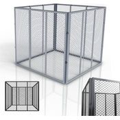 Juskys Metall Komposter 450 L, verzinkter und pulverbeschichteter Stahl mit optimaler Belüftung durch Gitterrahmen, wetterfest – Silber