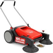 Hecht Handkehrmaschine 8105, 105 cm Arbeitsbreite, 2 x Ø 350 mm Bürsten, 48L Behälter, 3800 qm/h Flächenleistung, ergonomischer Führungsholm