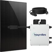 SUNNIVA® 460W Balkonkraftwerk BIFAZIAL FULLBLACK, komplettes PV Solaranlage Set mit 400W HOYMILES Wechselrichter und 460W N-Type Glas-Glas Bifacial Solarmodul, 5m Kabel