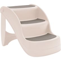 Bild für vidaXL Hunderampe Hundetreppe mit 3 Stufen Klappbar Creme 50x38x38 cm Kunststoff