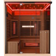 Bild für Dewello Sauna KENORA 160 Wärmekabine, 2-3 Personen, 6 Vollspektrumstrahler, (LED-Farblichttherapie inkl. Ionisator mit Ozondesinfektion und Aromatherapie, inkl. Ionisator mit Ozondesinfektion und Aromatherapie, Bluetooth & FM)