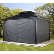 Sojag Vorhänge Pavillon Messina und Mykonos 10 x 12 Seitenteile Dunkelgrau