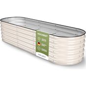 HOFGARTEN Hochbeet QuickGrow - Stabiles Metall Hochbeet-Kit (Elfenbein)