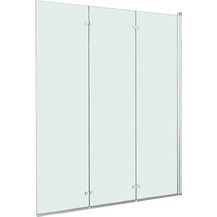 Bild für vidaXL Duschkabine 3 Paneele Duschwand Faltwand Duschabtrennung Badewannenaufsatz Badewannenfaltwand Badewanne ESG 6 mm Sicherheitsglas 130x138 cm Faltbar