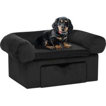 Bild für vidaXL Hundesofa mit Schublade Schwarz 75x50x38 cm Plüsch