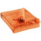 Vivaraise Hammam-Tuch Cancun, Orange, 100% Baumwolle, 90x180 cm, mit Voile und Frottee, ideal für Freizeit und Wellness