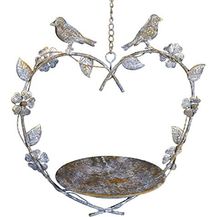 Bild für Ambiente Haus Vogeltränke hängend Garten Frostsicher Vogelbad Frostfest 93704 Futterschale Vogelbecken Wasserschale Herz Antik