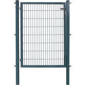 Arvotec Zauneinzeltür ESSENTIAL, klassisches Gartentor zum Einbetonieren, verzinktes Metall, Phosphatierung und Pulverbeschichtung, Vierkantrahmen, Zylinderschloss, Metallhandgriff