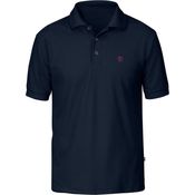 Fjällräven Poloshirt Crowley, dunkelblaues Funktionspolo mit UV-Schutz und schnelltrocknend