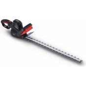 Scheppach Elektro-Heckenschere EHT610, 600 W, leistungsstarke Heckenschere mit 600 Watt Motor und drehbarem Handgriff, rot