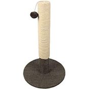 Pet Tribe Kratzbaum aus Leinen, grau, 37 x 37 x 62 (H) cm (9 cm Pfosten) - 1700 g