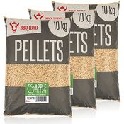 BBQ-Toro Grillpellets Apfel, 100% Apfelbaumholz, 30 kg, für Grill, Smoker und Heizungsanlagen, niedrige Restfeuchte, intensives Raucharoma
