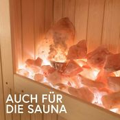 Salzleckstein.shop 2 kg Bergkristall Salz Salzkristall Salzbrocken Saunazubehör Sauna Saunasalz aus Pakistan, 100% NATÜRLICH, 30-60 mm Körnung, rötliche Färbung