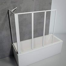 Bild für Schulte Duschabtrennung für Badewanne Smart, Höhe: 121 cm, 3-teilig mit Seitenwand 68-71 cm, 3 mm Sicherheitsglas (ESG)