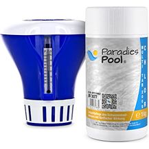 Bild für Dosierschwimmer mit Thermometer + 1x Paradies Pool Multi Tabs 200 g, 1 kg (D93)