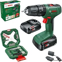 Bild für Bosch Home and Garden Akku Schlagbohrschrauber EasyImpact 18V-40 (2x Akku 2,0 Ah, 18 Volt System, mit 34-tlg. Schraubendreher- und Bohrer-Set für Holz, Stein und Metall, im Karton)