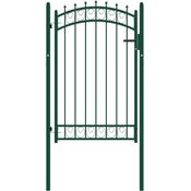 Zauntor mit Spitzen Stahl 100x150 cm Grün 9746