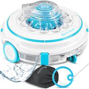 KESSER® Poolroboter Poolreiniger Akku Aqua-9000 inkl. Transporttasche Pool Roboter für bis 80m² Pools, Li-Ion Akku max. 75 min, Kabellos Poolsauger Bodenreinigung Vollautomatisch Bodensauger Türkis