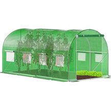 Bild für SPRINGOS Folientunnel Bogendach Fenster Gewächshaus 200 x 450 x 200 cm