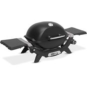 Weber Gasgrill Q1200N, kompakter Grill mit porzellanemailliertem Guss-Grillrost und Fettauffangschale, schwarz