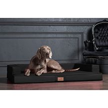 Bild für tierlando® Orthopädisches Design Hundesofa Gibson VISCO Kunstleder kubische Form (GI3- M 80cm, 03 Schwarz)