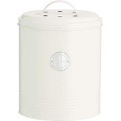 Typhoon Living - Kompostbehälter, pastellcreme, 2,5 Liter, 17,5 x 17,5 x 20 cm