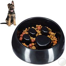 Bild für Relaxdays Foraging Feeding Bowl for Slow Eating Anti Schling Napf, Fressnapf für Hund & Katze, Langsam Fressen, Großer Futternapf, spülmaschinenfest, schwarz, 1 Stück (1er Pack)