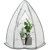 VOUNOT Gewächshaus Foliengewächshaus für Balkon, Garten, überwinterungszelt für Pflanzen, Tomatengewächshaus Winterfest Stabil, 160x160x180cm Weiß - Stabiles und langlebiges Gewächshaus für das ganze Jahr geeignet