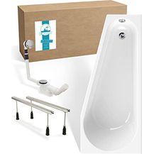 Bild für Calmwaters® Raumspar-Badewannen-Set 160x70 cm mit Wannenfüßen & Ablaufgarnitur