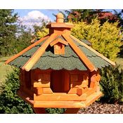 Vogelhaus mit Bitumenschindeln Typ 4 (grün)