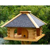 Massives Futterhaus mit Strukturputz V20 Stein, Vogelhaus, Vogelvilla, Vogelhäuschen, Vogelhäuser, Vogelfutterhaus