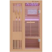 Dewello Sauna MINTO 120x120 Finnische Sauna, 2 Personen, Saunaofen, Harvia 3,5KW, BxTxH: 120 x 120 x 190 cm, Holzoptik