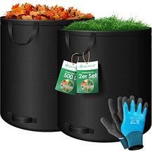 Bild für KESSER® Gartensack 2x 500L Set Laubsack Gartenabfallsack inkl. Handschuhe