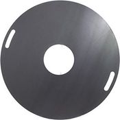 A. Weyck Tools Feuerplatte 80cm 10mm mit Handgriffen #80 - Massive Feuerplatte für Feuertonnen Kugelgrill Plancha, Schwarz