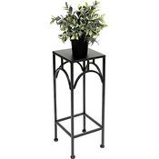 DanDiBo Blumenhocker Metall Schwarz Eckig 50 cm Blumenständer 96132 S Beistelltisch Blumensäule Modern Pflanzenständer Pflanzenhocker