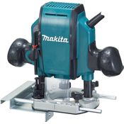 Makita RP0900J, 900 Watt Oberfräse mit Absaugstutzen und MAKPAC 2 Systemkoffer