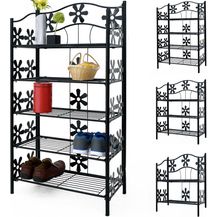 Bild für Deuba Blumenregal Metall Outdoor Indoor Garten Blumenständer Pflanzenständer Blumentreppe Gartenregal