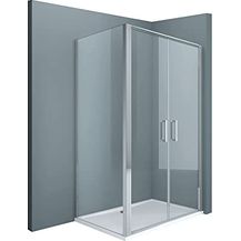 Bild für doporro® Eck-Duschkabine Ravenna66 80x90x195cm Eckdusche ESG-Sicherheitsglas Klarglas inkl. beidseitiger Easy-Clean-Beschichtung