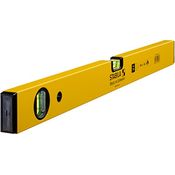 STABILA Wasserwaage Type 70, 60 cm, leichtes Alu-Profil, 1 Horizontal-Libelle, 1 Vertikal-Libelle, Made in Germany