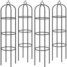 Bild für Gardebruk® 4X Rosensäule 200x40cm Metall Schwarz Wetterfest Garten Rankgitter Rankhilfe Ranksäule Gartensäule