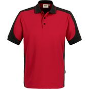 HAKRO Poloshirt Contrast Mikralinar 839, rot/anthrazit, 3XL