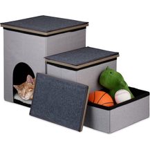 Bild für relaxdays Haustiertreppe Hundetreppe 3 Stufen mit Höhle