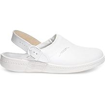 Bild für Abeba Berufsschuh The Original Clog 7021-43 aus Glattleder mit rutschhemmender Laufsohle OB, FO, SRC (Weiß, 43)