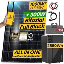 Bild für EPP.Solar 1000W/800W Balkonkraftwerk mit Speicher Komplettset 2,56kWh Marstek Jupiter C inkl. 800W Wechselrichter 