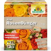 Neudorff Azet RosenDünger, Bio Rosendünger mit 100 Tagen Langzeitwirkung, fördert kräftigen Wuchs und schöne Blüten, 5 kg, Braun