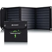 Bresser Mobiles Solarpanel 40W, staub- und wasserabweisend, 3x USB-Ausgänge für Smartphones & Tablets, schwarz