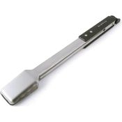 Broil King 64112 Imperial SS Grillzange, Edelstahl mit flacher und geriffelter Klinge, Silber/Schwarz