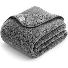 Bild für ALLISANDRO Flauschige Hundedecke【100x80cm Anthrazit】 Katzen Decke mit super softe weiche zweiseitige Material Haustier-Decke