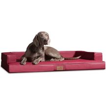 Bild für tierlando Hundesofa Gibson VISCO Kunstleder kubische Form (XL 120cm, Bordeaux)