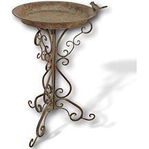 Bild für aubaho Vogeltränke Vogelbad Garten Vogelbecken Vogel Tränke Metall 75cm Futterplatz